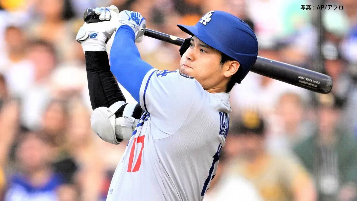 大谷翔平 6試合連続安打 首位攻防戦は白熱、ド軍は2度同点に追いつき延長10回に勝ち越し 首位キープ