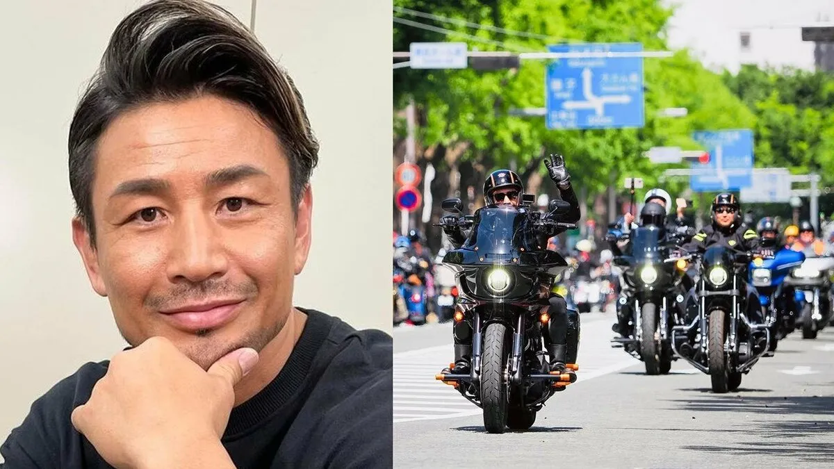 【魔娑斗】愛車ハーレーで300台を率いてご満悦　ファンは「魔裟斗さんカッコエエっす!! ハーレー良いなぁ」と絶賛