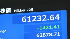 【速報】日経平均株価　一時1400円以上値下がり
