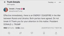 【速報】米・トランプ大統領　ロシアとウクライナが「エネルギーに関する停戦」に合意と発表