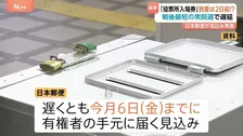 衆議院選挙「投票所入場券」6日金曜日までに届く見込みと発表　日本郵便