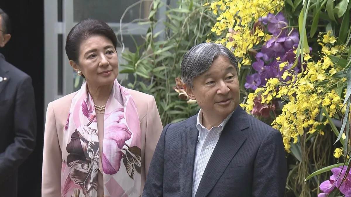 天皇皇后両陛下が京都訪問　府立植物園でランの花など観賞