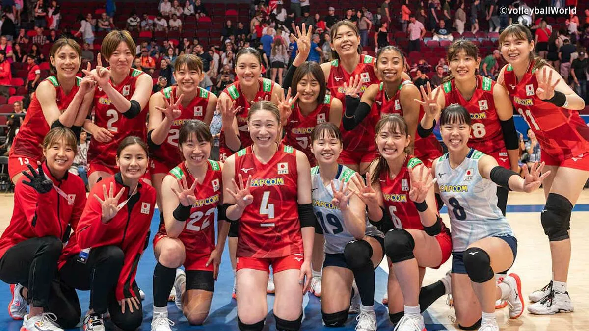 バレー女子日本代表が開幕4連勝、全試合ストレート勝利 ！ 石川真佑が最多20得点「いい雰囲気でできた」【ネーションズリーグ】