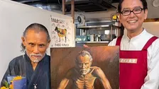 ヨガ姿【 片岡鶴太郎 】ナイツ土屋が油彩で描く「陰影やあばら骨まで細やかに」　精細さと迫力にフォロワー「魔除けに欲しい」