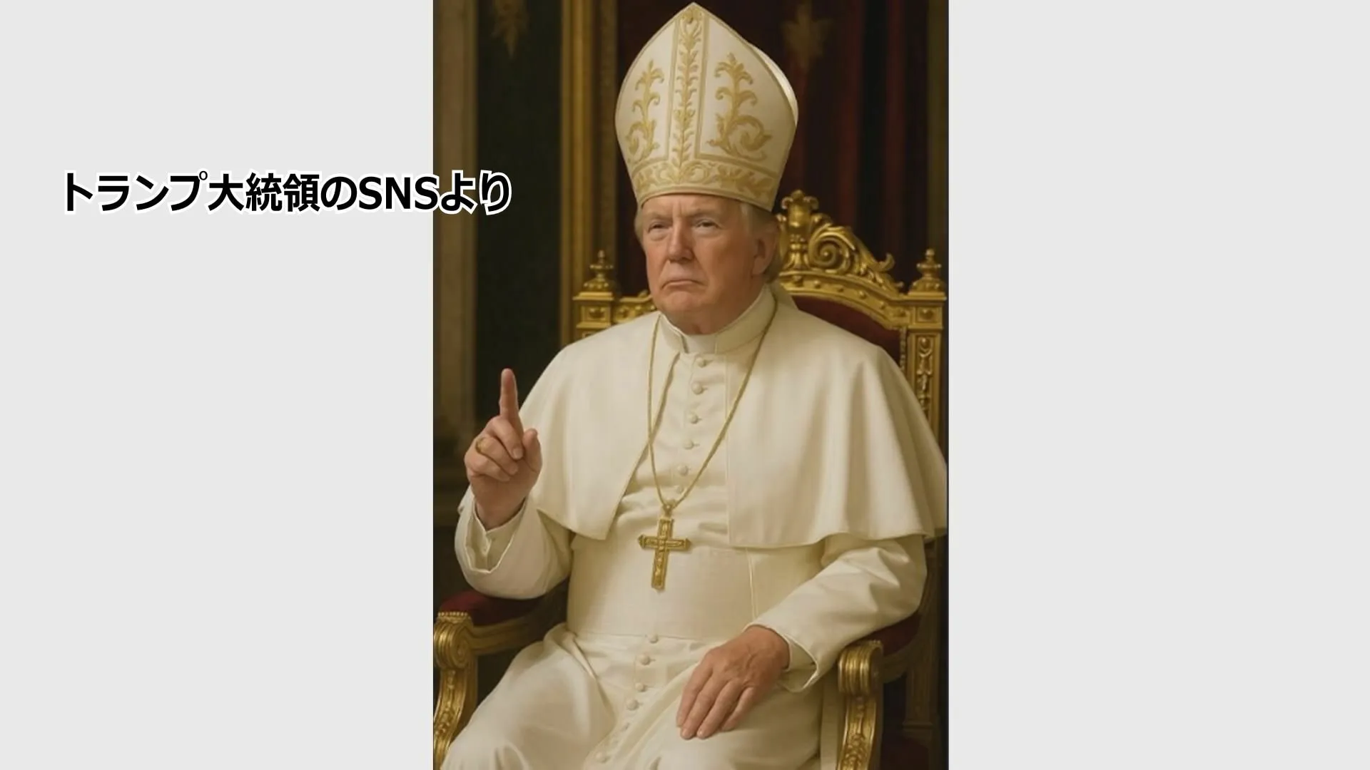 “ローマ教皇風の画像”めぐりトランプ大統領「私は何も関係ない」「妻はキュートだと言っていた」批判どこ吹く風