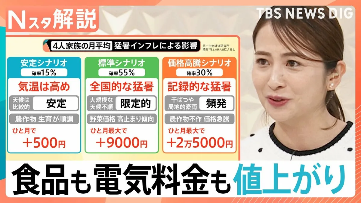 食品も電気料金も“値上げの秋”　猛暑で最大2万5000円負担増か　「Zの法則」と電気代節約術で調整を【Nスタ解説】