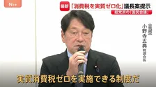 「来年4月から1％」給付組み合わせで「実質ゼロ化」の議長案提示　食料品の消費税減税　「接ぎ木接ぎ木でやったような案」野党側は反発