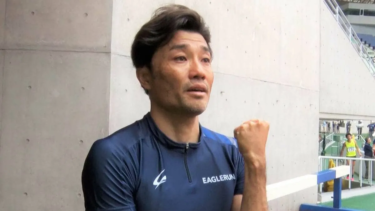 45歳の末續慎吾「まだ走りたい」涙浮かべ「人生でこんなに悔しいことはない」100mで11秒08【関西実業団陸上】