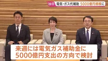 【独自】電気・ガス代の補助“5000億円規模”に 12月から3か月実施 ガソリン補助金は縮小へ