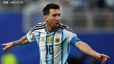 メッシ先制弾！サッカーの王様・ペレに並ぶ4大会連続ゴール　前半17分に豪快シュート　王者・アルゼンチン、1点リードで折り返し