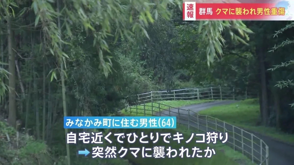 【速馬】群馬・みなかみ町で64歳男性がクマに襲われる　頭やあごなどをひっかかれ重傷 「こんなに間近であれば実感しますね」 自宅近くでキノコ狩り中