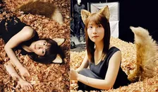 【 吉岡里帆 】 〝どんぎつね〟姿で　「これからどんなストーリーが見たい？」