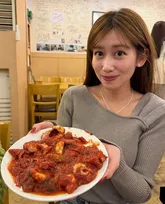 【 中川安奈 】　初の韓国で街を散策　「あんにょんはせよ　タッチパネルは小指でいく派の中川です！」