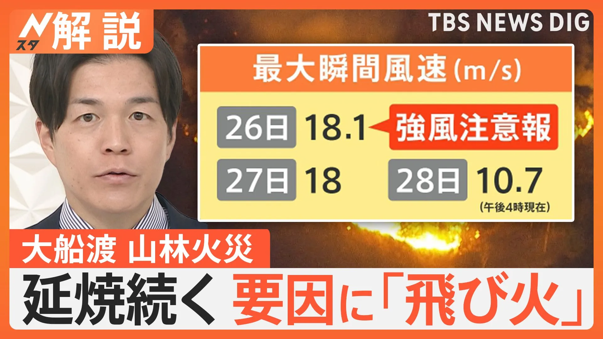 「いつまで続くんだかな…」岩手・大船渡 山林火災の延焼続く　乾燥や強風による“飛び火”が要因に【Nスタ解説】