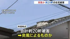 「屋根の瓦が飛ばされた」栃木・宇都宮市の住宅約20軒で塀が崩れるなどの被害　突風が原因か　けが人なし