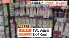 9月食品など値上げラッシュ…今年最多の4923品目　マヨネーズやしょうゆなど「調味料」が最多　中東情勢や円安など影響