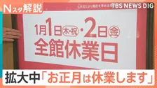 拡大中「お正月は休業します」百貨店やスーパー、飲食業界でも【Nスタ解説】