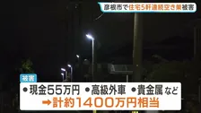 高級外車や貴金属など1400万円相当が盗まれる　滋賀・彦根市の住宅5軒に空き巣　同一犯の可能性も