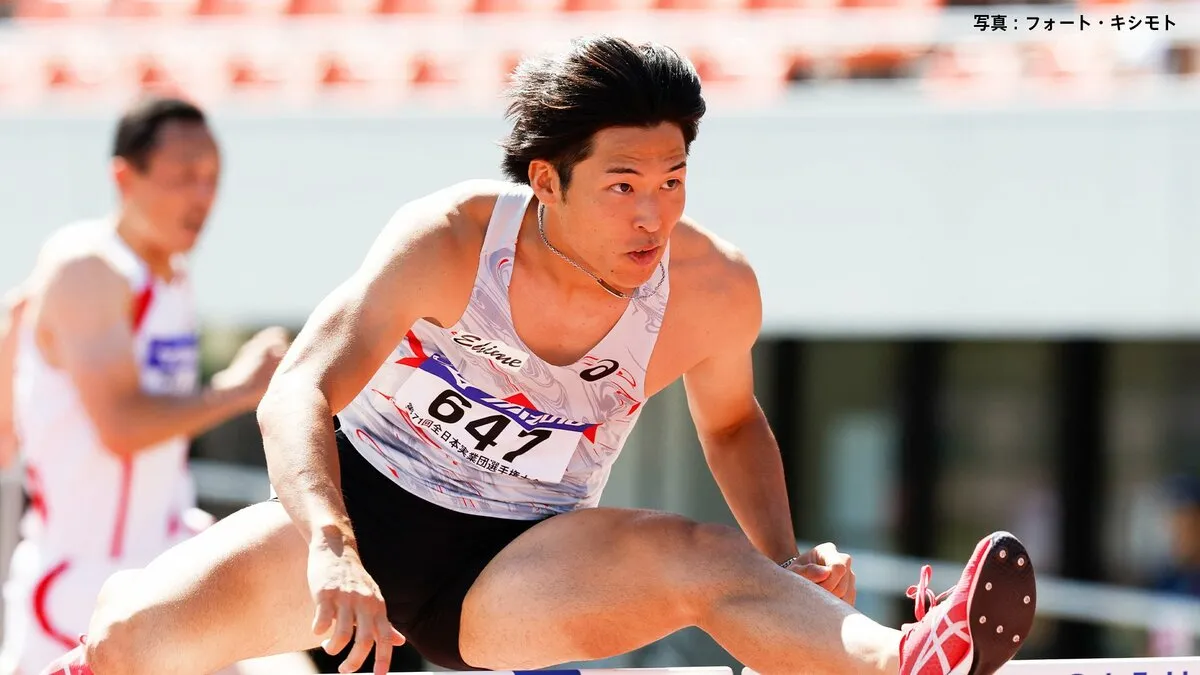 男子110mH、野本周成が13秒25で2位、4人目となる東京世界陸上参加標準記録を突破【木南記念】