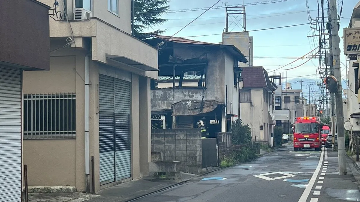 宇都宮市で住宅火災 1人死亡　住人男性（62）か