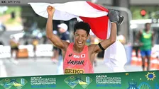 男子マラソン競歩、日本が団体金メダル ！ 勝木隼人が序盤から一人旅のトップでフィニッシュ【世界競歩チーム選手権】