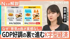なぜ「景気実感なし」？GDP3期連続プラスの裏ですすむ“K字型経済”と教育費56倍の格差【Nスタ解説】