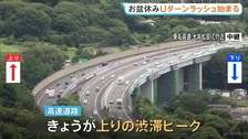 お盆休みのUターンラッシュ始まる　高速道路はきょう上りで渋滞のピーク　関越道で最大35キロなど　新幹線や空の便も15日から混雑ピークへ
