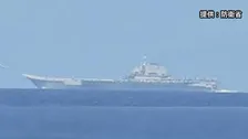 【速報】太平洋側海域で中国空母「遼寧」から複数の航空機が発着艦　中国の最新鋭艦艇とともに航行