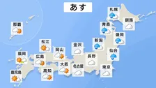 【12日 あすの天気】西日本は危険な暑さ続く 九州北部で40℃近くなる所も　北日本・北陸は断続的に激しい雨のおそれ　土砂災害などに警戒