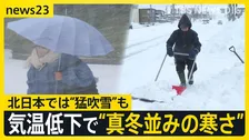 【今季一番の寒気】気温低下で“真冬並み”北日本で猛吹雪に　再び地震の青森は“大雪”…復旧作業「早く落ち着いて欲しい」【news23】