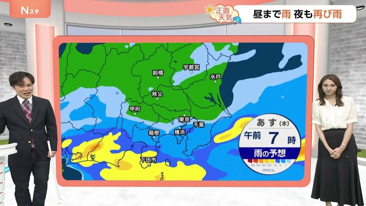 【5月22日 関東の天気】昼まで雨 夜も再び雨