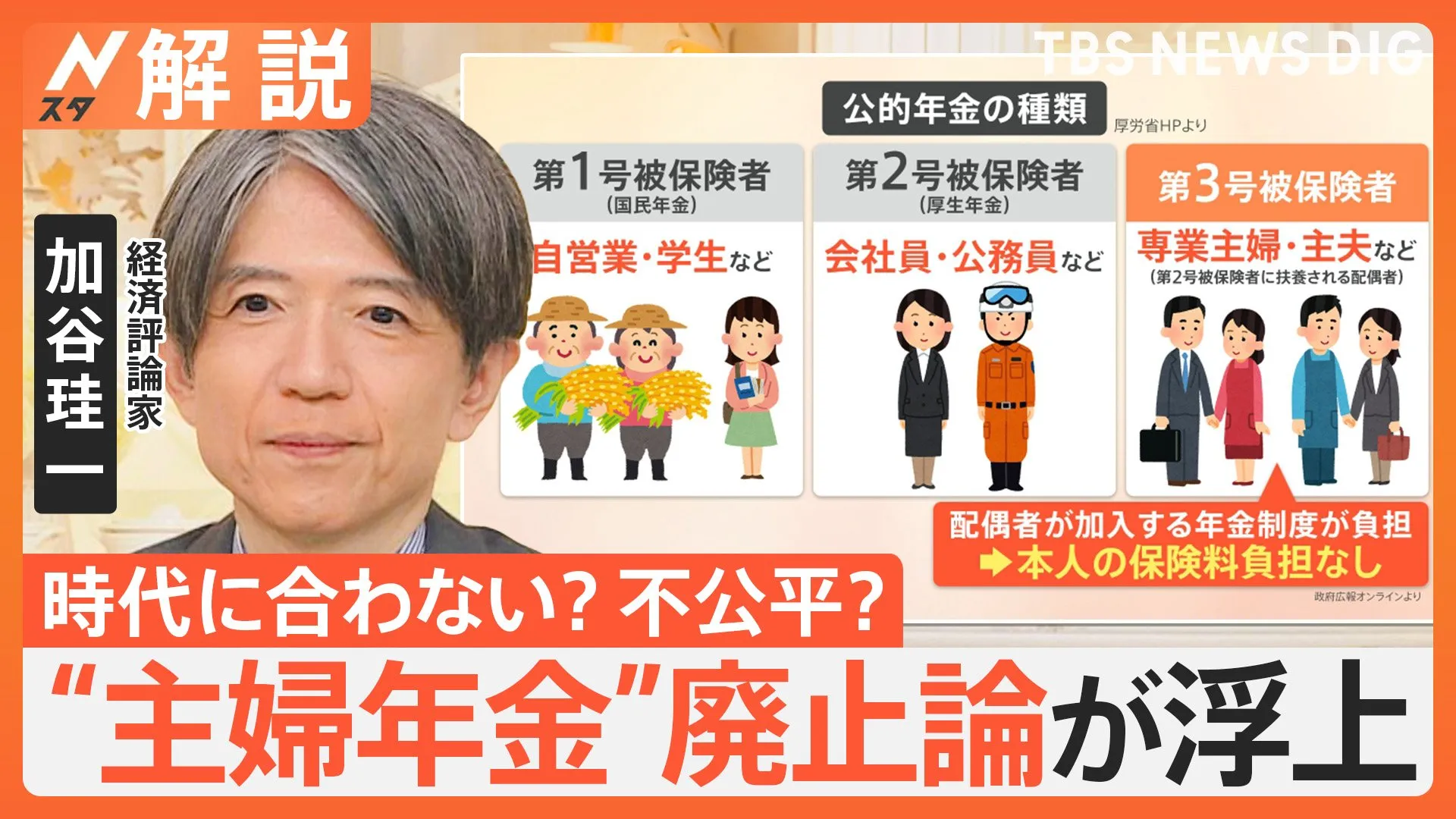 時代に合わない？不公平？“主婦・主夫年金”廃止論　経済団体が提言【Nスタ解説】