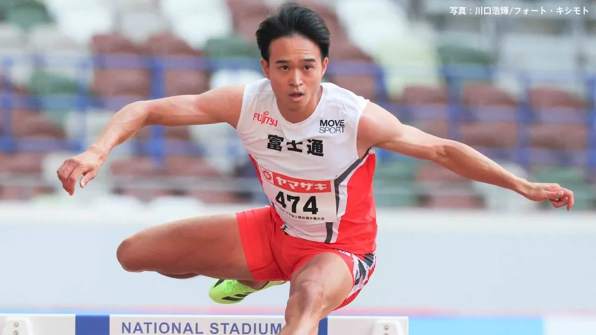 男子400mH、井之上駿太が48秒99で3着！初の世界陸上代表切符つかむ　小川大輝が2大会ぶり2度目のV【陸上・日本選手権】