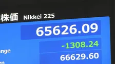 日経平均株価　一時1300円超の下落　きのう（1日）も株価が一時6万7000円台に乗せるなど連日最高値更新で目先の利益確定の売り注文が先行