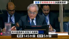 145か国が賛成 日本提出の核廃絶決議案が国連で採択も今年はアメリカが棄権 トランプ政権で姿勢の変化か