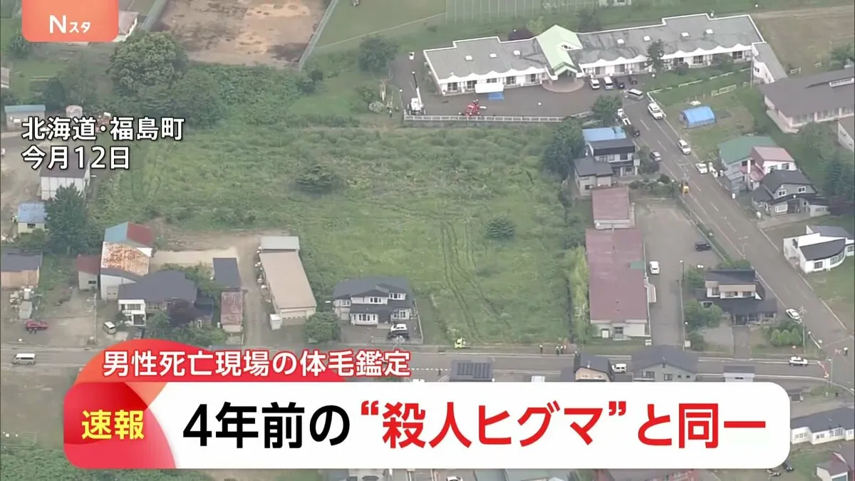4年前のクマと同じ個体と判明　北海道・福島町で新聞配達員が襲われた現場で採取の体毛をDNA型鑑定