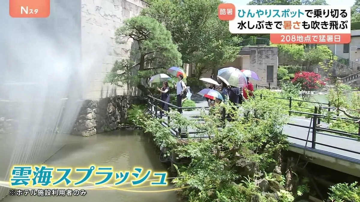 耐えられない暑さに「ひんやりスポット」 雲海スプラッシュに思わずカメラマンも… イルカのジャンプで超涼しい！
