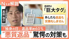 中国「独身の日」に横行する“悪質返品”　短期間着用の「羊毛党」に企業は「巨大タグ」「南京錠」で対抗【Nスタ解説】