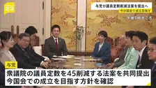 高市総理と維新・吉村代表が会談　議員定数削減法案の今国会での成立目指す方針を確認　国旗損壊罪や副首都構想の法案についても議論