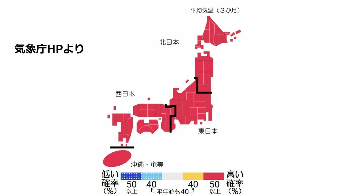 「秋の深まりが遅い予想　暦の上では秋でも十分な熱中症対策続けて」9・10月も全国で高温傾向　秋雨前線も平年より遅くなる見込み　気象庁