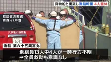 貨物船と衝突し漁船転覆　全員救助も乗組員4人が意識不明の重体　青森・三沢市の沖合