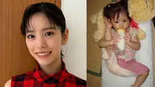 【當真あみ】アクロバティックな「1歳3ヶ月頃の写真」を公開「この頃はとにかく体が柔らかかったらしく変な形で寝ていたそうです笑」