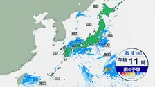 【25日の天気】関東は昼ごろから本降りの雨 北海道・東北北部の日本海側は広く日差しが届く見込み 北日本は11月並み、東日本・西日本は平年並み