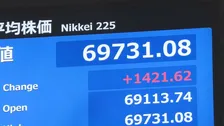 日経平均株価　1400円以上値上がり　アメリカの早期追加利上げ観測後退で　AI･半導体関連に買い注文