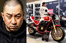 【 レイザーラモンRG 】　愛車のバイクと２ショット　「特攻の拓 "真嶋夏生"さんの　"爆音スペシャル"CB1100RB1風のCB1100」
