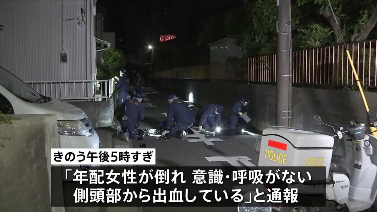 千葉市若葉区の路上に頭から血を流して倒れていた女性 背中には刺し傷 殺人事件として逃げた犯人の行方を追う 千葉県警