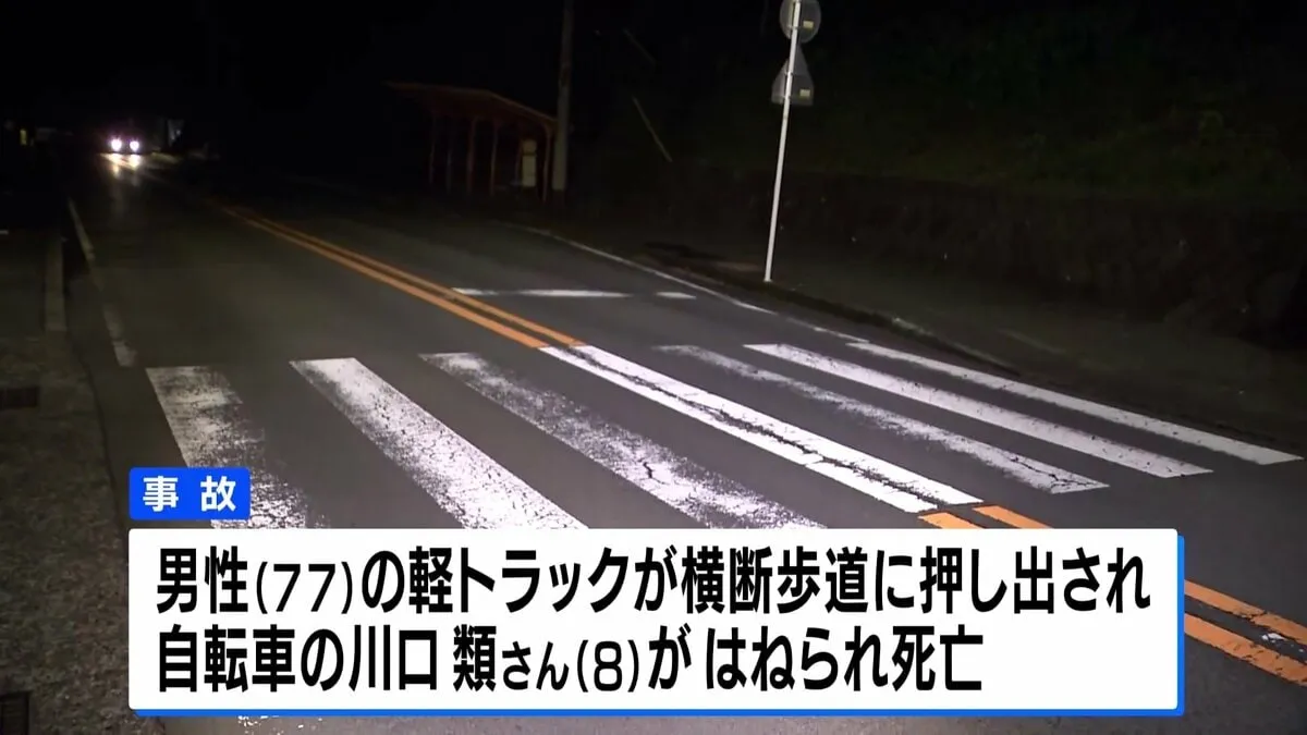 追突された車衝突、自転車の小学生が死亡 静岡・伊東市の国道