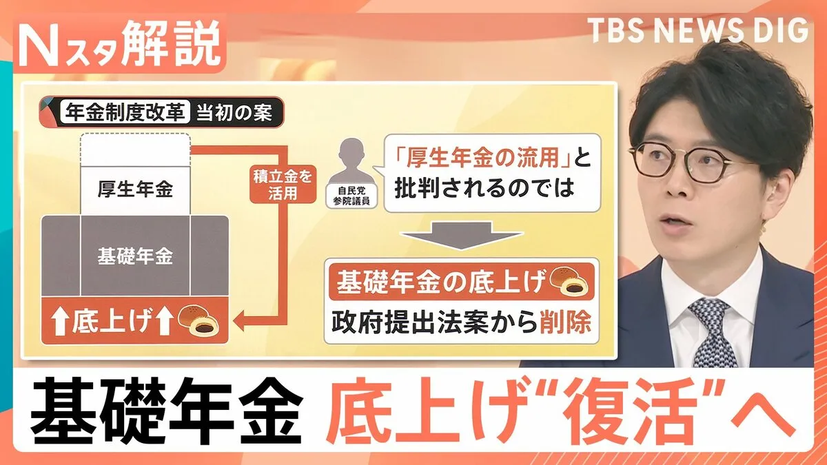 「年金改革法案」基礎年金底上げ “新たなあんこ”で詰めの協議　今週中に衆院通過の公算大【Nスタ解説】