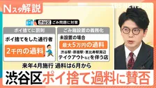 渋谷区“ポイ捨て2000円”条例案が可決、ごみ箱設置も義務付け 来年4月施行【Nスタ解説】