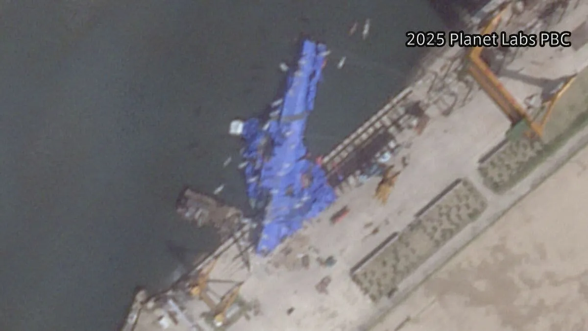 座礁事故後の北朝鮮駆逐艦の写真を公開　米シンクタンク